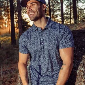 Bad Birdie Ditsy Down Polo Shirt Branded